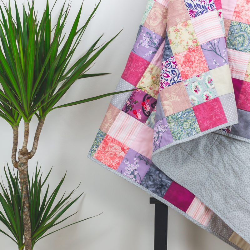 Soft pastel pink quilt
