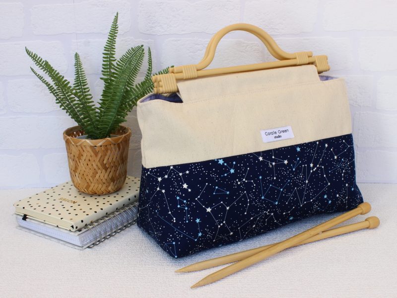 Large knitting bag- star constellation