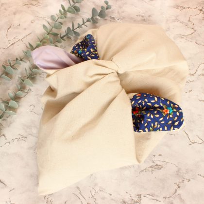 Knot bag- royal blue florals