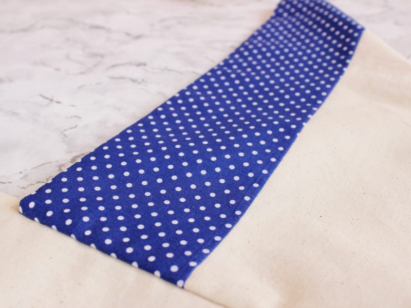 Knot bag- blue spotty - Image 4