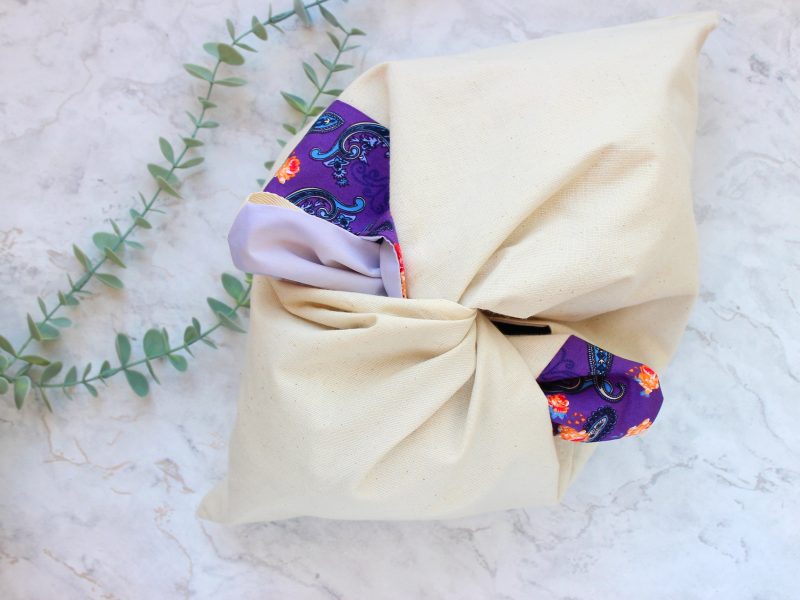 Knot bag- purple paisley - Image 3