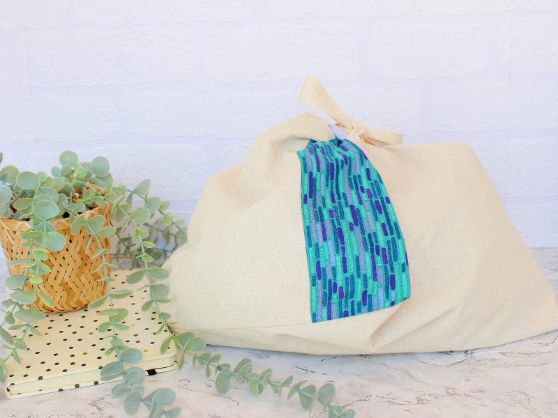 Knot bag- teal dashes - Image 2