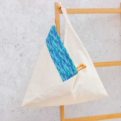 Knot bag- teal dashes