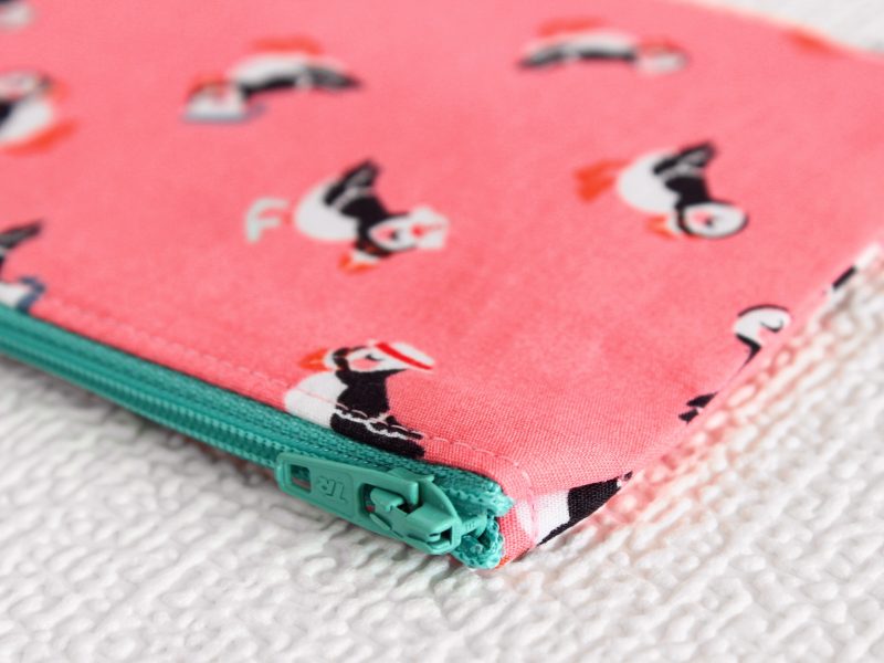 Mini zipped purse- puffins - Image 4