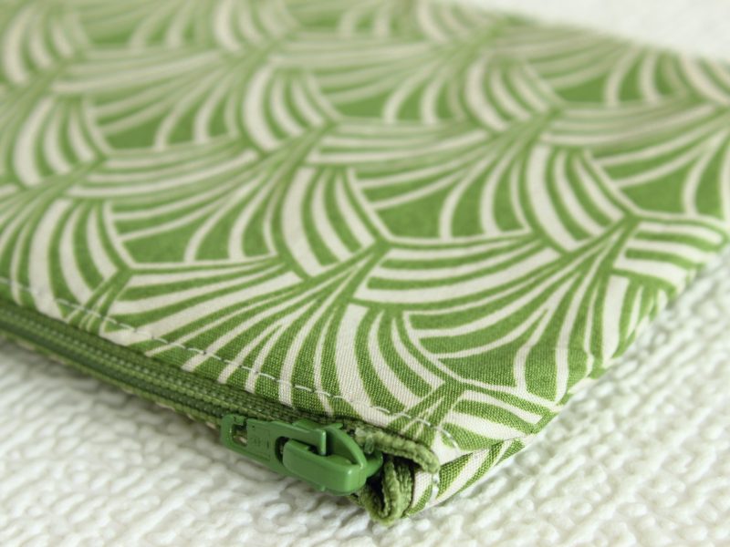 Mini zipped purse- green art deco - Image 3