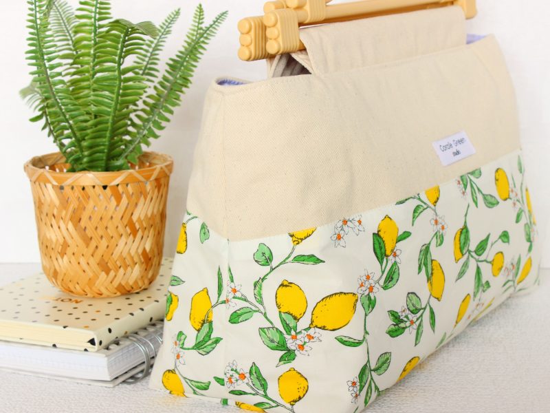 Large knitting bag- lemons - Image 2