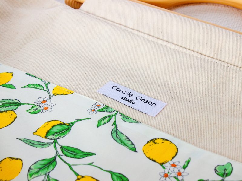 Large knitting bag- lemons - Image 3