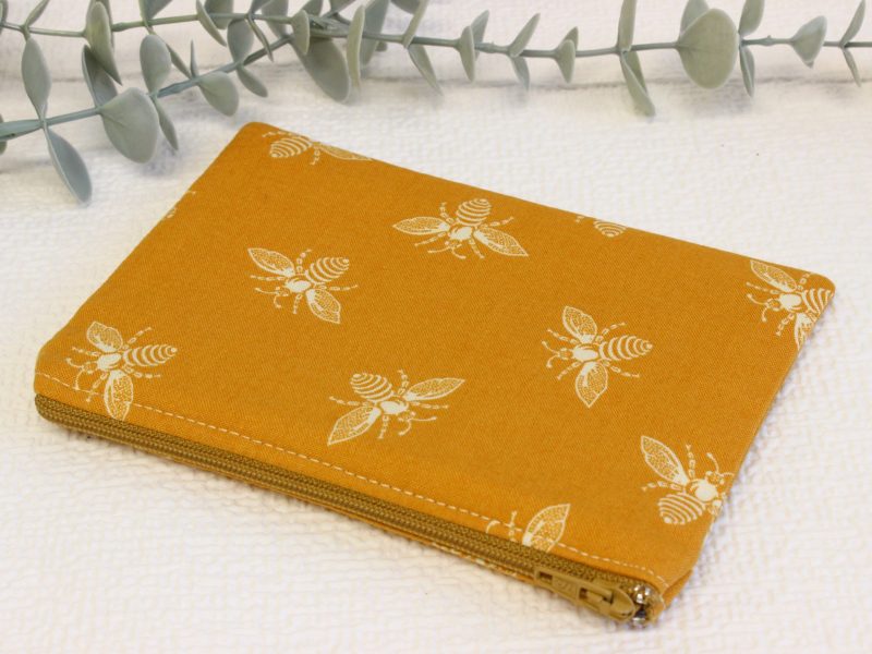 Mini zipped purse- bees - Image 4