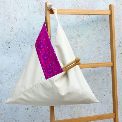 Knot bag- magenta floral