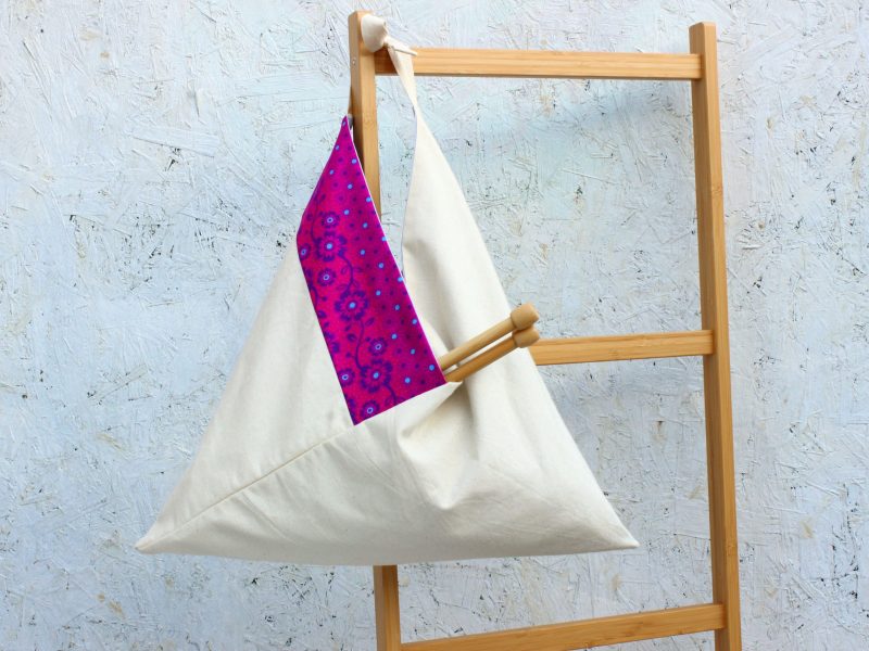 Knot bag- magenta floral