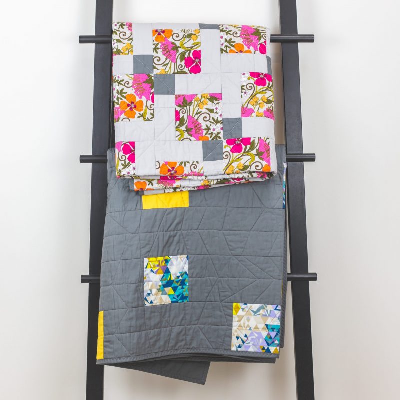 Modern pink and grey quilt - Image 7