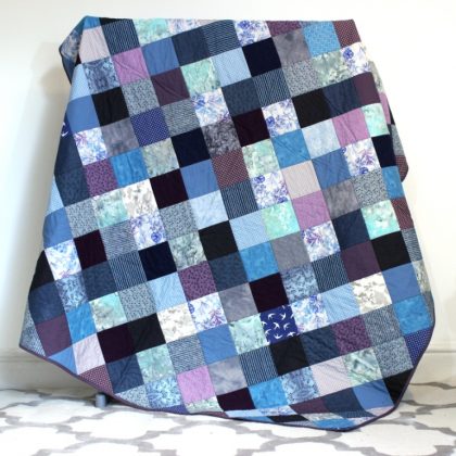 Purple and blue quilt