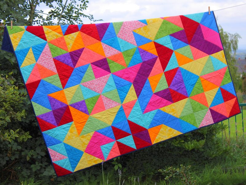 Rainbow geometric quilt - Image 3