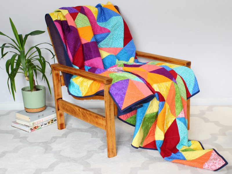 Rainbow geometric quilt - Image 2