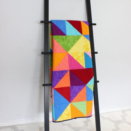 Rainbow geometric quilt