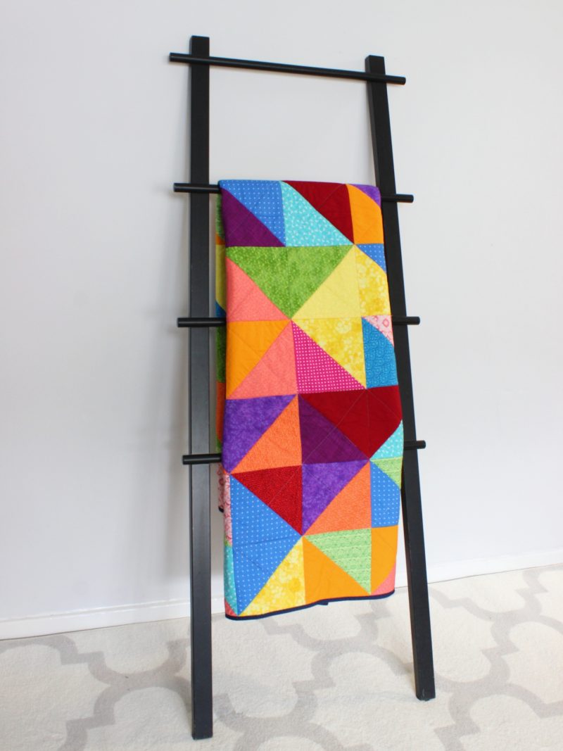 Rainbow geometric quilt