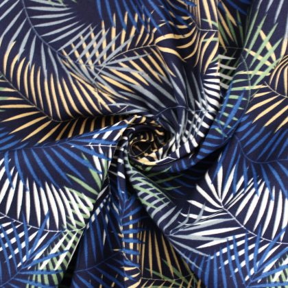 Blue palm leaves